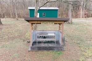 Fish cleaning station.