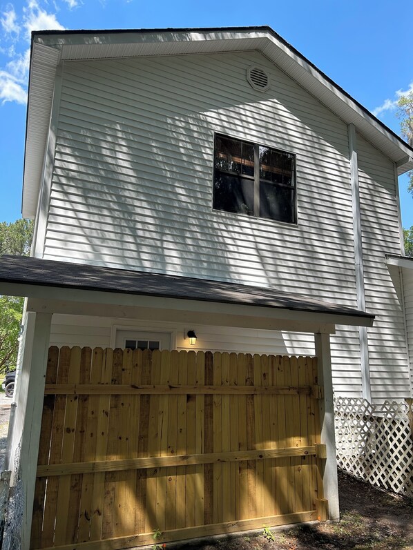 Private apartment above the garage with private entry. 