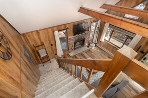 View down from the loft