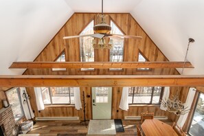 View down from the loft