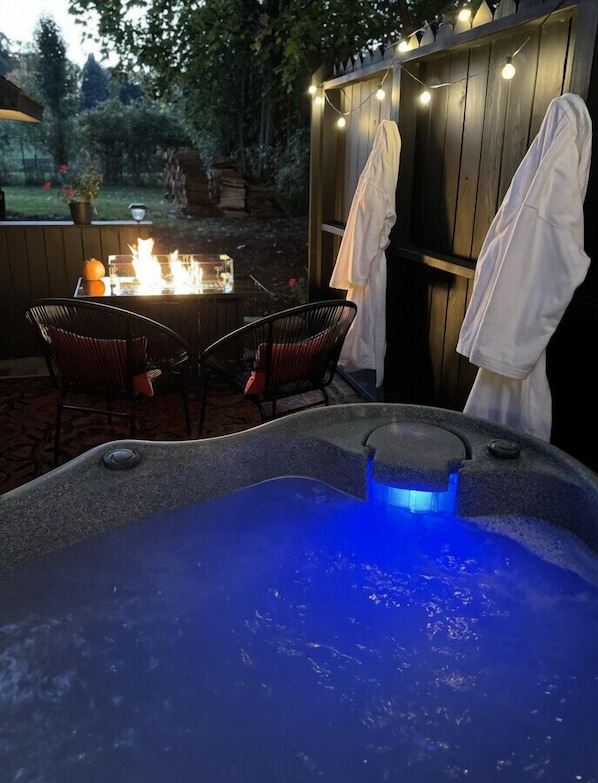 Beautiful views from the private hot tub!