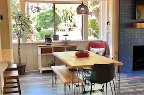 Ample seating for socializing over food and drinks.