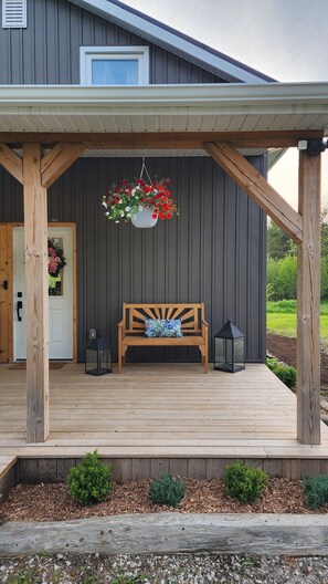 Front porch comforts.