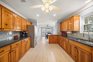 Whip up delicious meals in this charming kitchen