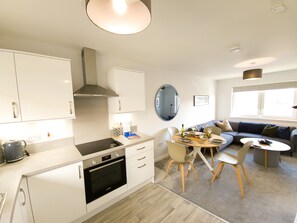 Open plan kitchen, dining and living space 