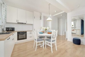Kitchenette with a microwave