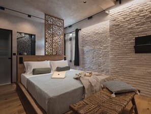 Balanced space with modern comforts and earthy tones for ultimate relaxation.