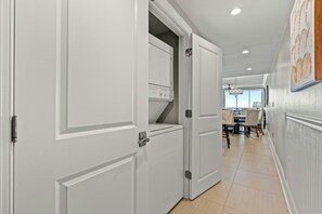 You may pack light-the washer and dryer are on-site.