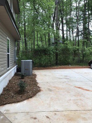 The parking area (two vehicles) for the Cottage At Cold Harbor is immediately next to the unit.