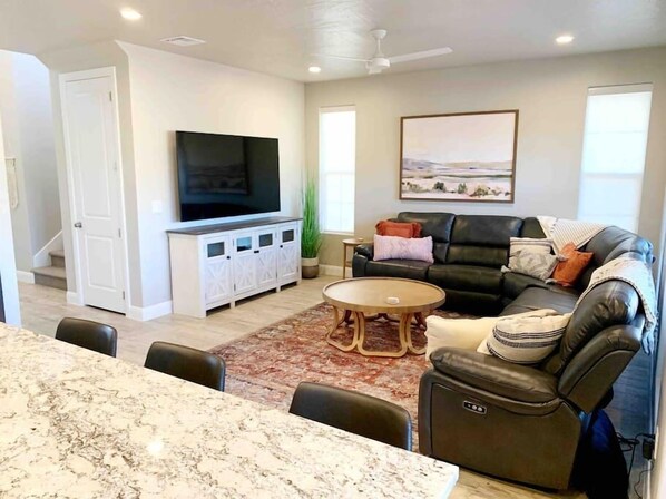 Downstairs Living Room. 75" Samsung TV