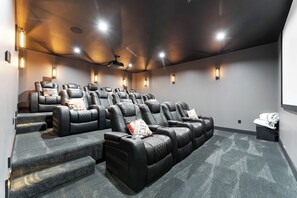 Movie Theater with seating for 16 and HUGE screen! 