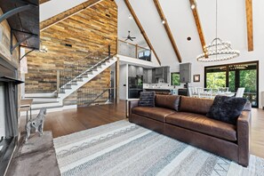 Open concept kitchen, living and dining on the main level. 