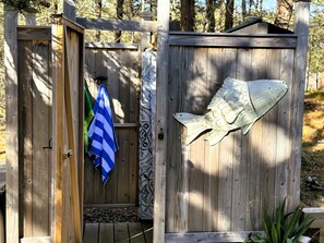 Large outside shower!