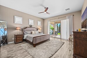 Indulge in the luxury of the master king suite featuring top-tier linens for your ultimate comfort. Enjoy your favorite shows on the large, Smart HDTV, adding a touch of sophistication to your stay.