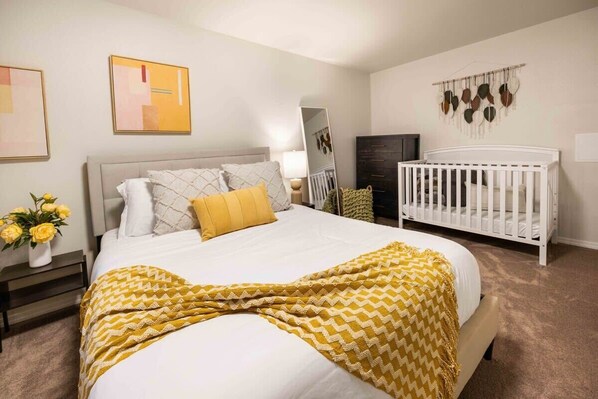 We prepare a baby crib for you if you are with a baby