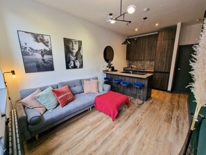 Relax with family and friends in our super stylish living space
