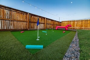 Outdoor mini golf area, providing fun and entertainment for guests of all ages.