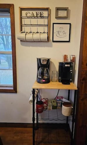 Complimentary coffee/tea available for guests.