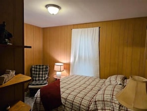 Bedroom 1- Queen bed with TV and streaming services for our guests
