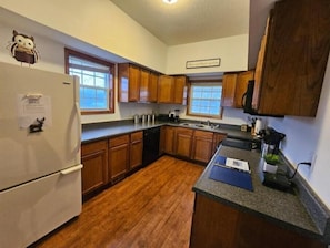 Fully stocked kitchen