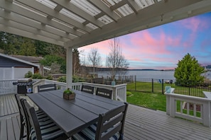 Enjoy the covered deck in rain or shine!