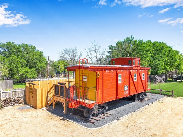 All Aboard the Caboose on the Square!