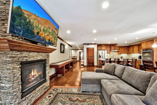 Enjoy the big game on the big screen with the whole family in this beautiful townhome