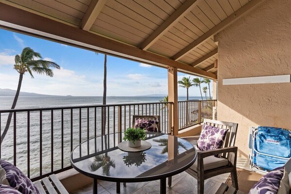 Spectacular ocean views from the private lanai