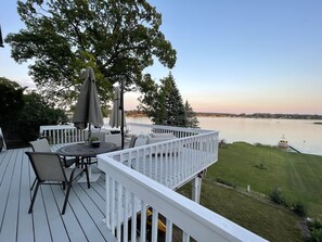 Enjoy a dinner on the deck as the sun sets 