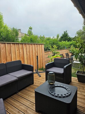 Terrasse, coin salon d'extérieur