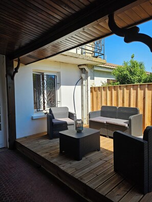 Terrasse, coin salon d'extérieur