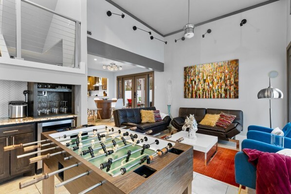 Gorgeous Living Room with 30ft Ceilings