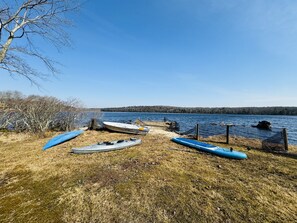 We provide kayaks, paddle board, and a row boat