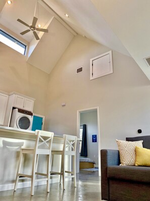 Vaulted ceilings and modern open living