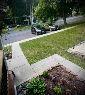 Off Street parking with sidewalks 