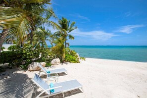 Private beach.