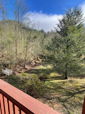 Over 2 1/2 acres of beautiful and private land with multiple views and creek