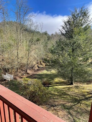 Over 2 1/2 acres of beautiful and private land with multiple views and creek