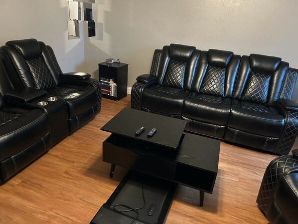 Movie theater living room with Xbox and movies and wifi