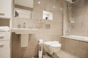 The Bathroom: the spacious and modern bathroom is the perfect place for you to freshen up or enjoy a relaxing bath.