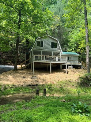 Serenity meets adventure in this idyllic cabin retreat.