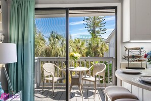 Private balcony with seating for two