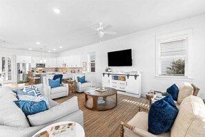 Lots of coastal blues and whites - bringing a bit of 30A inside!