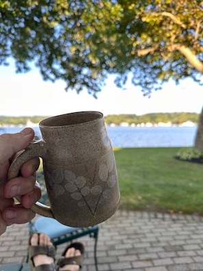 Enjoy your morning coffee lakeside in the tranquil morning hours.