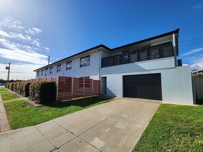 Exterior view including apartment driveway