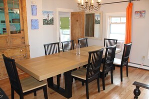 Dining Table with seating for 8 comfortably.