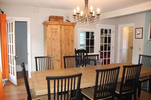 Dining Table with seating for 8 comfortably.