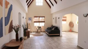 The spacious living room