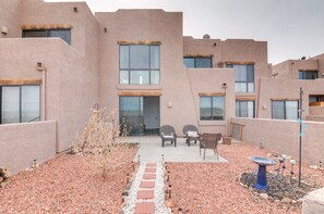 Townhome Exterior | Private Patio | Mountain & Lake Views