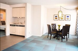Dining Area. Exact unit will be assigned upon arrival. Views, colors, and decor may vary